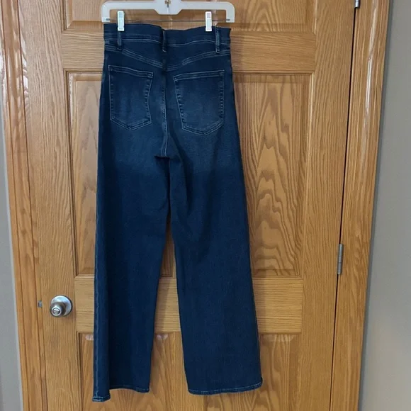 Frame Le Slim Palazzo Denim Deep Blue Flare Jeans - Picture 4 of 7